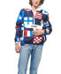 Фото #1 товара Men's Flag Print Pullover Windbreaker Jacket