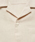 Фото #2 товара Men's Short Sleeve Cotton Linen Shirt