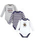 ფოტო #1 პროდუქტის Baby Boys Cotton Long-Sleeve Bodysuits, Football Buddy 3-Pack