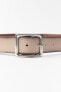 Distressed effect leather belt