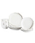 Фото #6 товара Curves Square 12-Pc Dinnerware Set, Service for 4