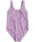 ფოტო #1 პროდუქტის Big Girls Aruba Textured One-Piece Swimsuit