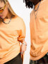 Weekday Unisex oversized t-shirt in orange exclusive to ASOS