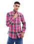 Polo Ralph Lauren icon logo check oxford shirt in pink/navy Синий, L - Chest 42-45 - фото #1