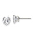 ფოტო #1 პროდუქტის Stainless Steel Polished Heart CZ Stud Earrings