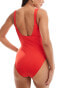 Фото #3 товара Accessorize lexi mesh v front swimsuit in red