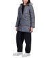 Фото #3 товара Juniors' Shine Faux-Fur-Trim Hooded Puffer Coat