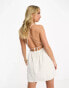 Фото #6 товара Pimkie broderie strappy back cami skater mini dress in white