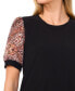 Фото #3 товара Women's Printed Puff-Sleeve Blouse