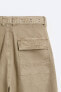 Belted cargo trousers