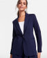 Фото #3 товара Women's Notch-Collar Single Button Blazer, Created for Macy's