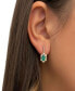 Costa Smeralda Emeralds (1-1/3 ct. t.w.) & Diamond (3/4 ct. t.w.) Halo Drop Earrings in 14k Gold