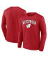 Фото #1 товара Men's Red Wisconsin Badgers Campus Long Sleeve T-shirt
