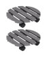 Plant Trolleys 2 pcs Gray Ø11.8"x3" WPC