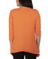 Фото #4 товара Women's Plus Size Button Detail Ribbed Tunic