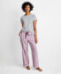 Фото #5 товара Women's Printed Poplin Pajama Pants XS-3X, Created for Macy's