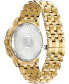 ფოტო #5 პროდუქტის Eco-Drive Men's Calendrier Diamond-Accent Gold-Tone Stainless Steel Bracelet Watch 44mm