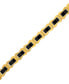 ფოტო #2 პროდუქტის Men's Icon Black Ceramic Bracelet in Gold Ion-Plated Stainless Steel