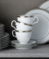 Charlotta Platinum 4 Piece Cups Set, Service for 4