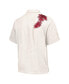 Фото #2 товара Men's Cream Kansas City Chiefs Hibiscus Camp Button-Up Shirt