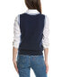 Фото #2 товара Forte Cashmere Tipped Cashmere-Blend Sweater Vest Women's