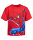 ფოტო #3 პროდუქტის Toddler Boys Spider-Man T-Shirt and French Terry Shorts Outfit Set to (2T - 10-12)