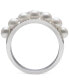 ფოტო #3 პროდუქტის Cultured Freshwater Button Pearl (4mm) & Cubic Zirconia Ring in Sterling Silver, Created for Macy's