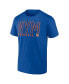 Фото #4 товара Men's Royal, White New York Mets Two-Pack Combo T-shirt Set