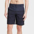 Men's 9" Striped Hybrid Swim Shorts - Goodfellow & Co Black 38