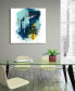 Intuitive Motion I Frameless Free Floating Tempered Art Glass Abstract Wall Art by EAD Art Coop, 38" x 38" x 0.2"