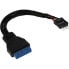 Фото #1 товара InLine USB 3.0 to 2.0 Adapter internal USB 3.0 / 2x USB 2.0 pin header - 0.15m