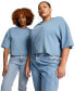 ფოტო #1 პროდუქტის Women's Better Classics Oversized Cropped T-Shirt