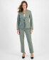Фото #4 товара Pinstripe One-Button Jacket & Slim-Fit Pantsuit, Petite & Regular