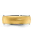 Фото #3 товара Stainless Steel Brushed Yellow IP-plated Center Band Ring