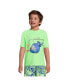 Фото #2 товара Boys Short Sleeve Graphic UPF 50 Swim Rash Guard