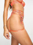 Фото #7 товара Boux Avenue Camila embroidered leg harness in orange with pink detailing