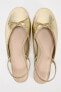 METALLIC SLINGBACK BALLET FLATS