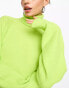 Фото #6 товара Something New x Lame. Cobain high neck knitted jumper in acidic lime green