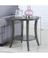 Perth Contemporary Oval Shelf End Table, Espresso