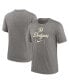 Фото #1 товара Men's Heather Charcoal Los Angeles Dodgers 2024 City Connect Tri-Blend T-Shirt