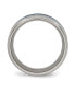 ფოტო #2 პროდუქტის Titanium Light Blue Carbon Fiber Inlay Wedding Band Ring