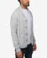 Фото #3 товара Men's Shawl Collar Cable Knit Cardigan