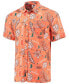Фото #2 товара Men's Orange Miami Hurricanes Vintage-Like Floral Button-Up Shirt