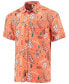 Men's Orange Miami Hurricanes Vintage-Like Floral Button-Up Shirt