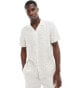 Фото #1 товара New Look short sleeved palm linen blend shirt in stone