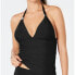 Фото #1 товара Calvin Klein 259056 Women's Liquid-Shirred Halter Tankini Top Swimwear Size 2XL