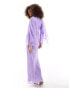 Фото #3 товара ASOS DESIGN cape sleeve bias maxi dress in chiffon with cape overlay detail in lilac