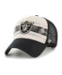 Фото #1 товара Men's Cream Distressed Las Vegas Raiders Breakout MVP Trucker Adjustable Hat