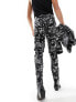 Фото #10 товара ASOS DESIGN skinny suit trouser in black floral print