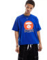 Фото #1 товара Aape By A Bathing Ape boxy fit short sleeve t-shirt with front graphic in blue